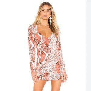 NBD X NAVEN Snake Print Dress